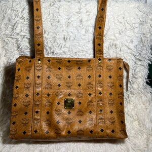 MCM Brown Leather Tote Bag